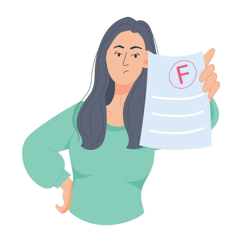 Trendy Fail Student vector