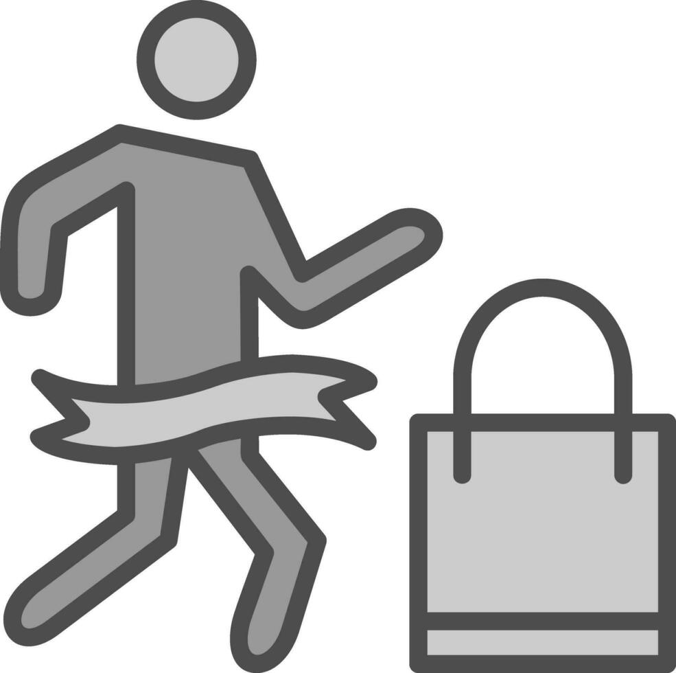 compras maratón vector icono diseño
