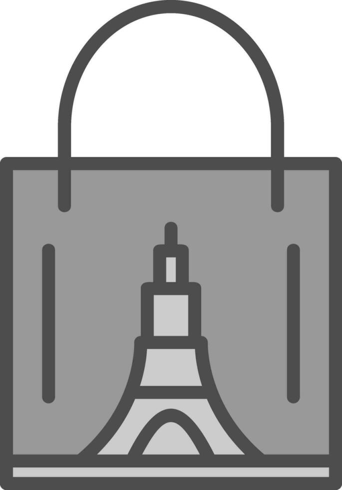 Shopping Bag Tower Vector Icon Design
