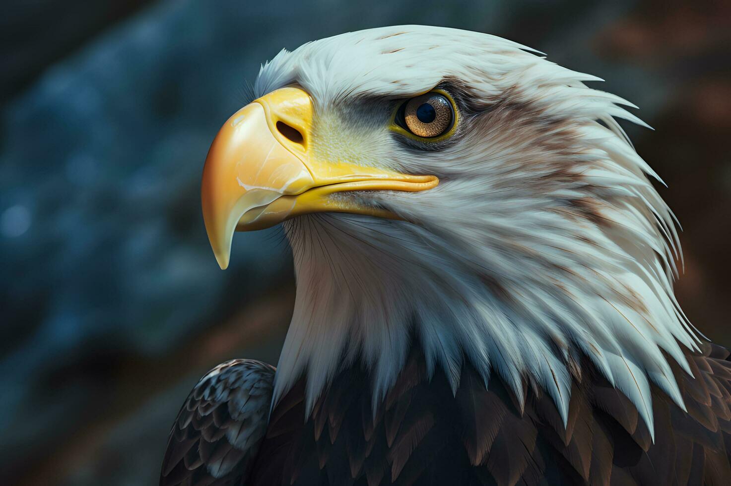 Close up view of eagle AI Generative photo