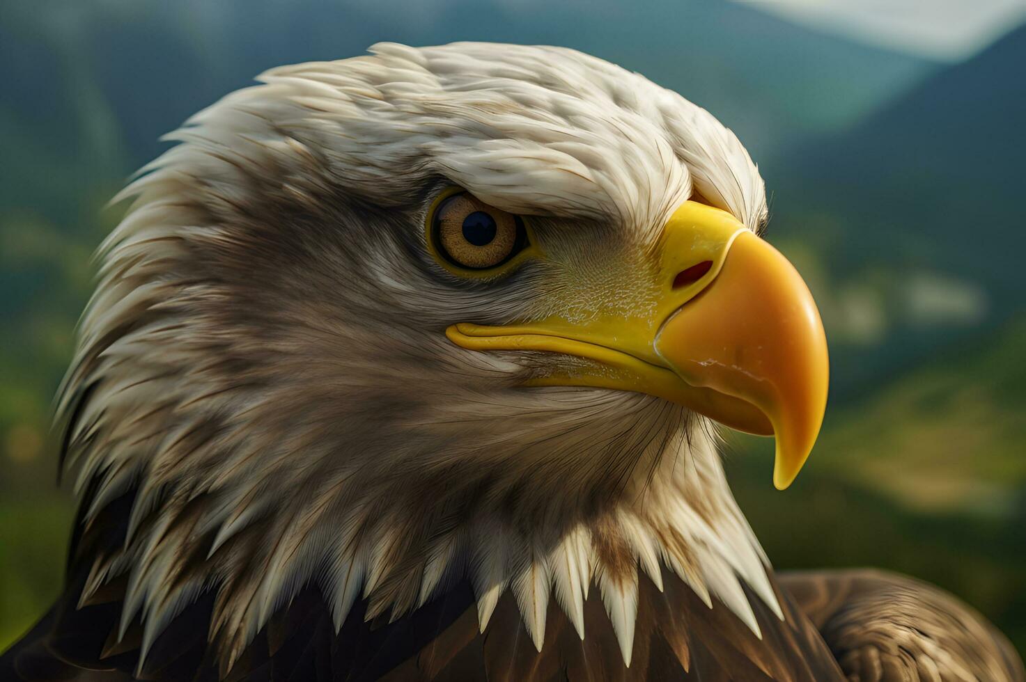 Close up view of eagle AI Generative photo