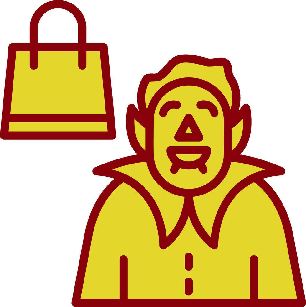 Shopping Vampire Vector Icon Design