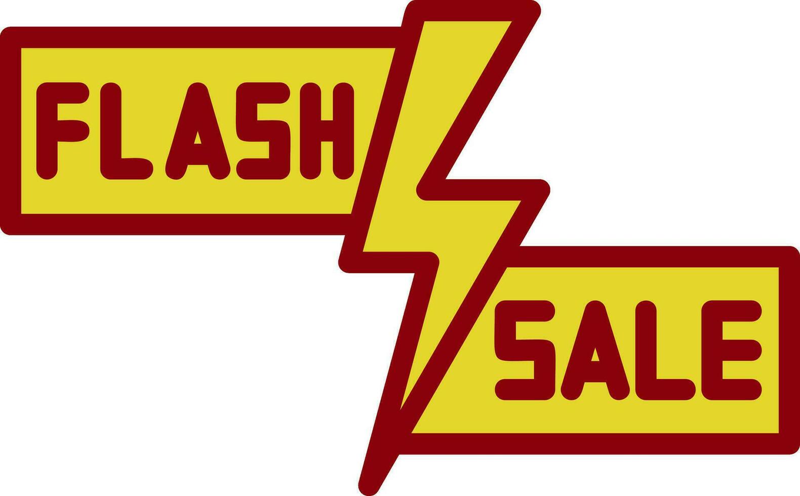 Flash Sale Lightning Vector Icon Design