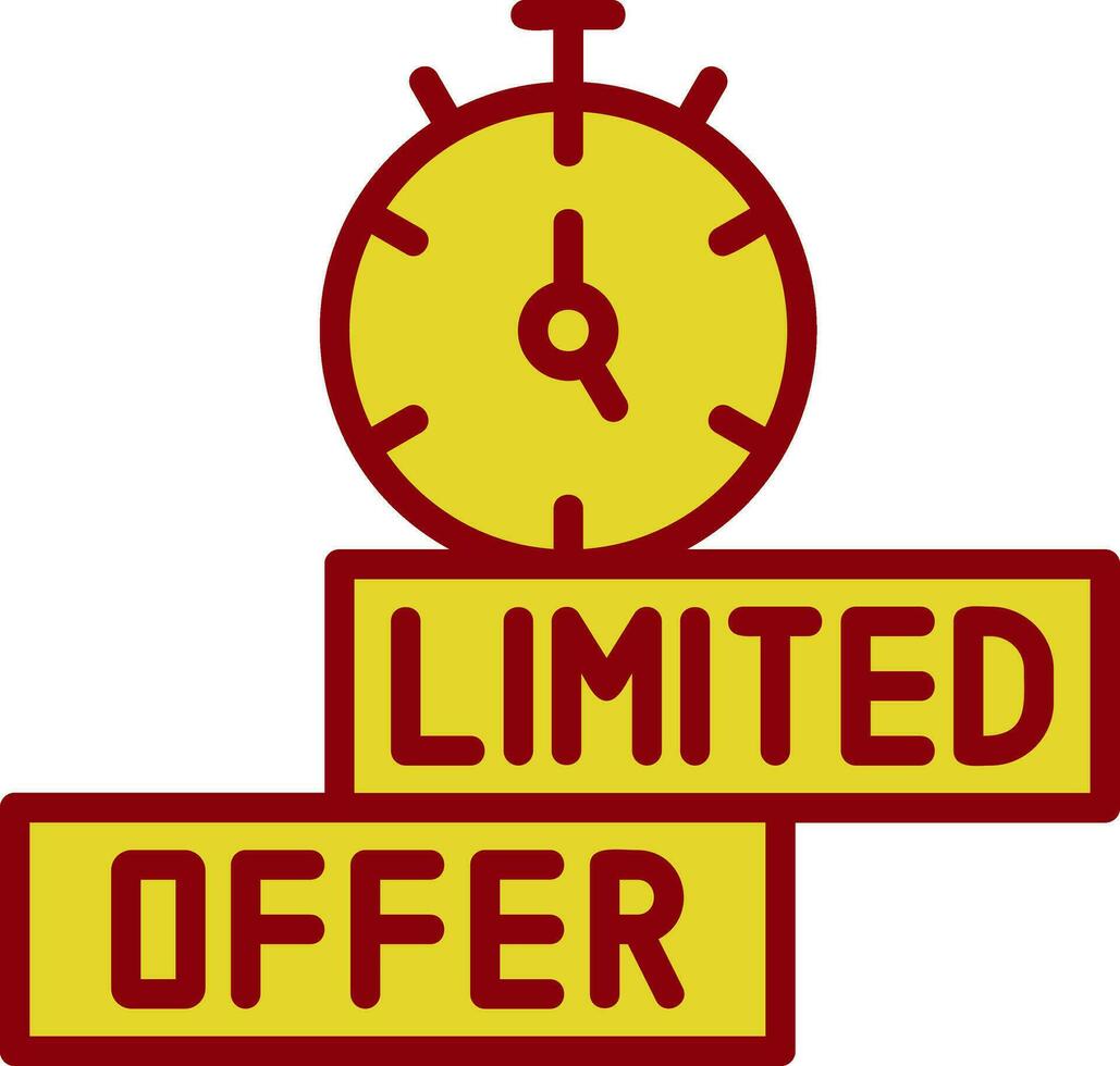 Limited Time Offer Vector Icon Design