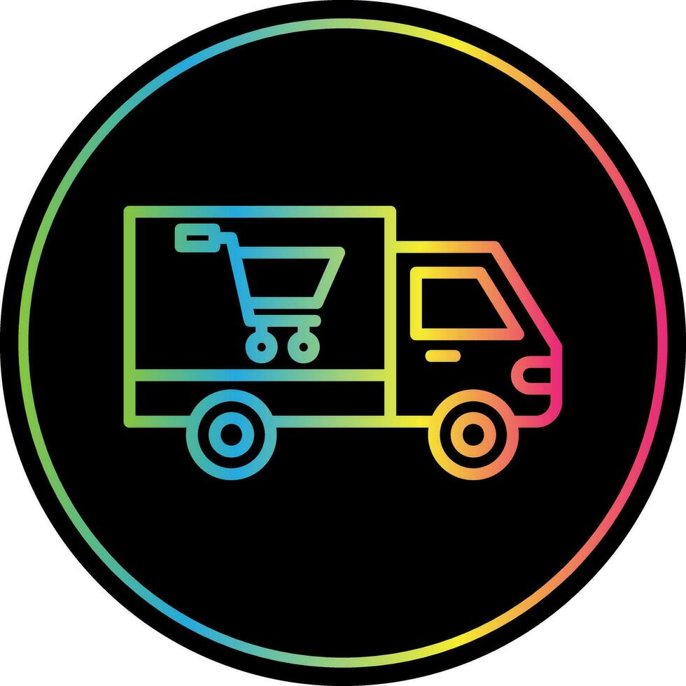 Shopping Delivery Truck Vector Icon Design