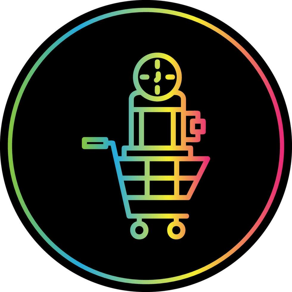 Shopping Time Machine Vector Icon Design
