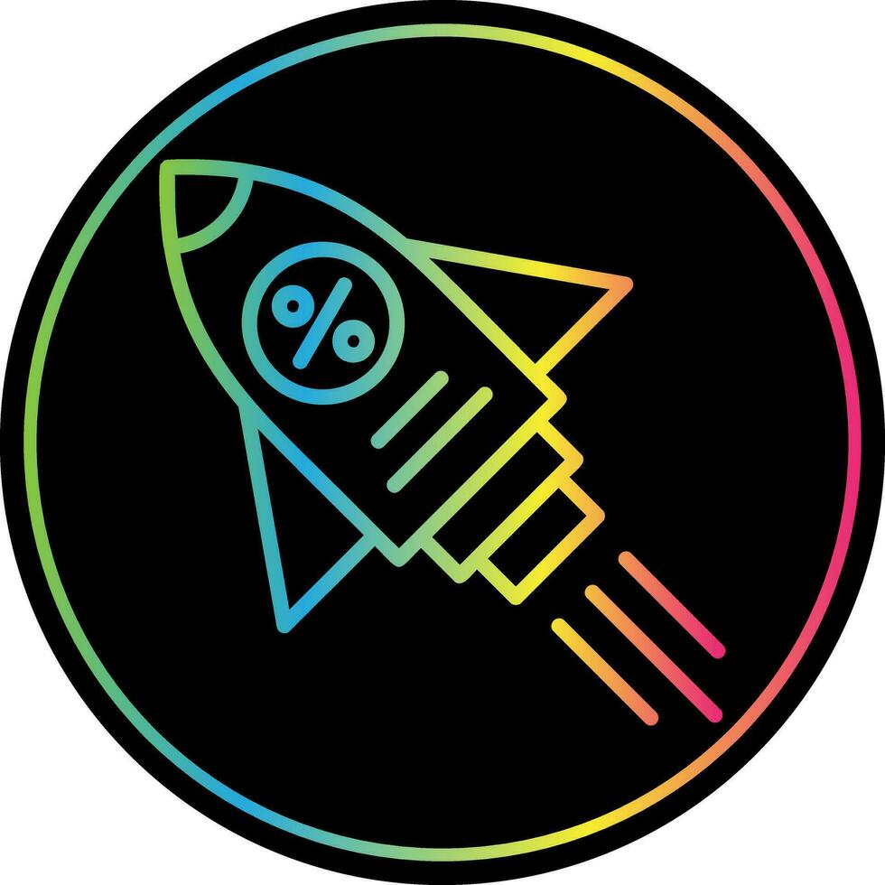 Discounted Spaceship Vector Icon Design