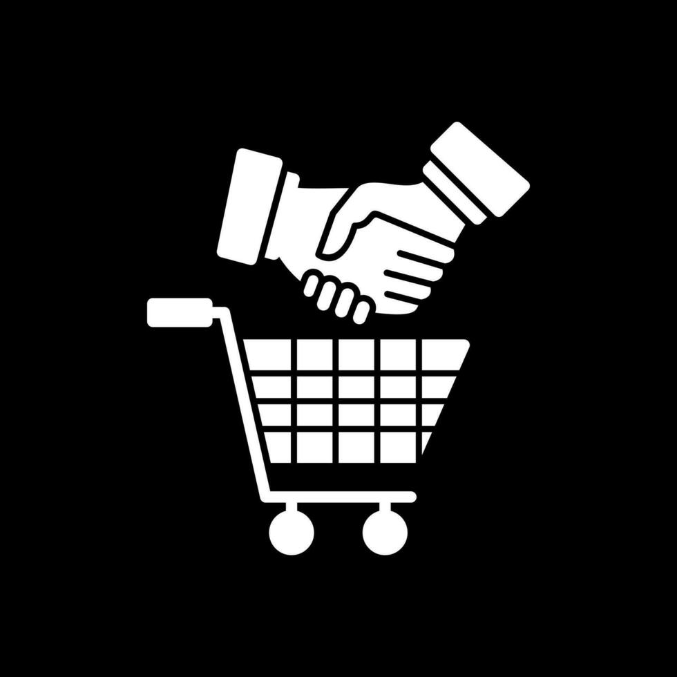 compras apretón de manos vector icono diseño