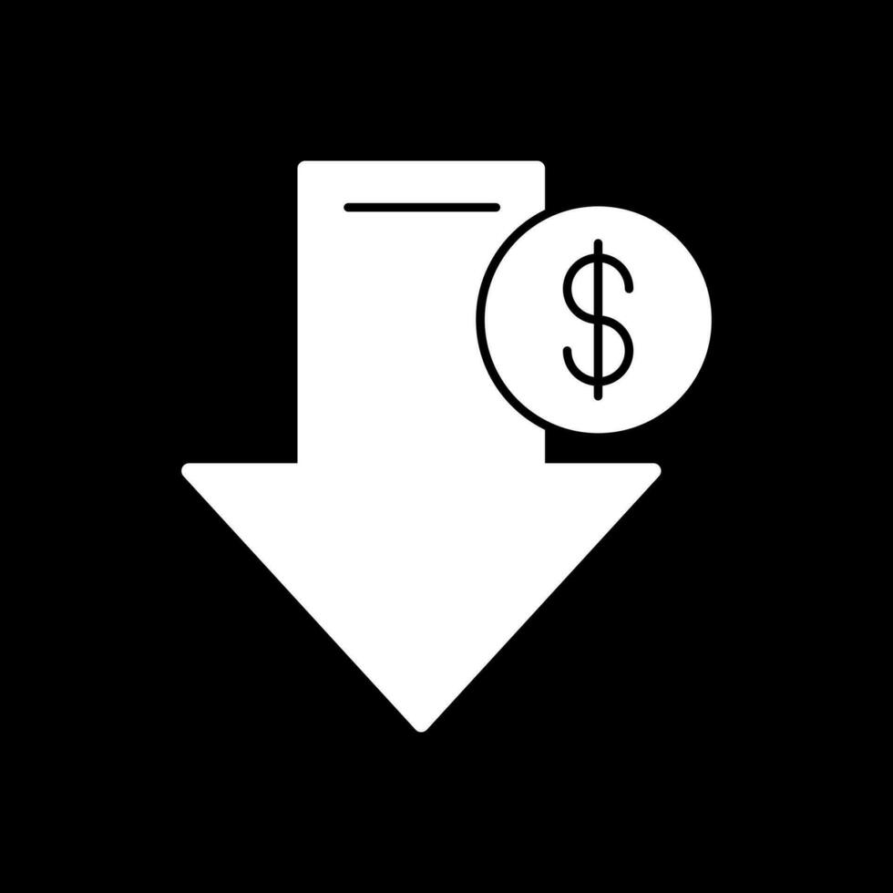 Price Drop Arrow Vector Icon Design