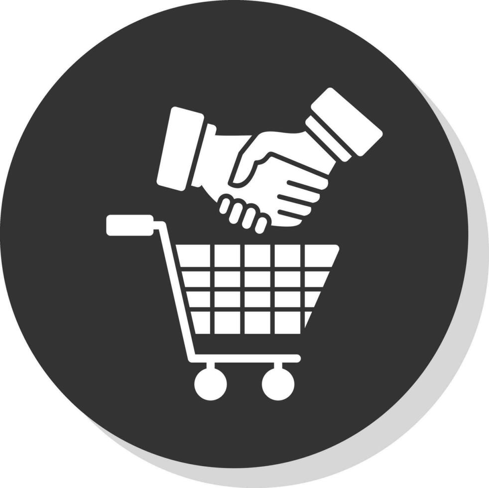 compras apretón de manos vector icono diseño