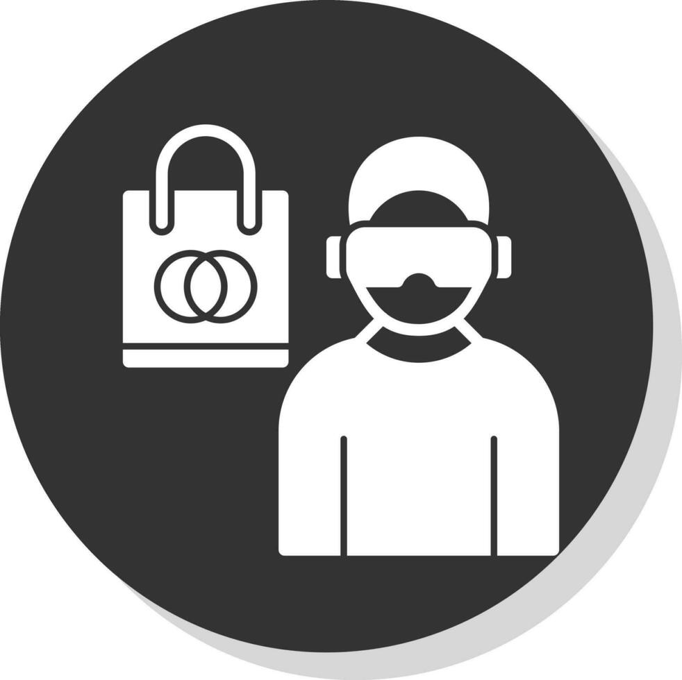 Shopping VR Headset Vector Icon Design