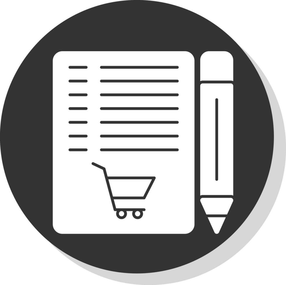Shopping List Vector Icon Design