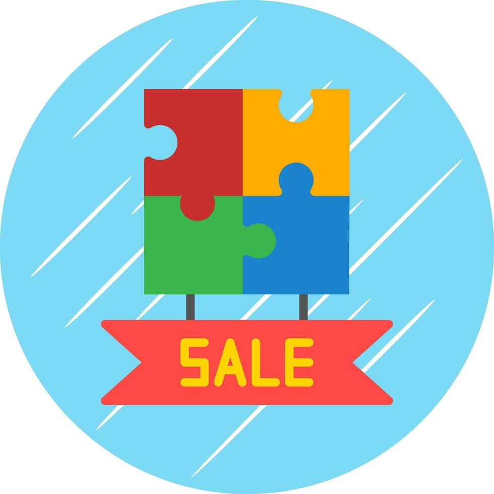 Sale Jigsaw Puzzle Vector Icon Design