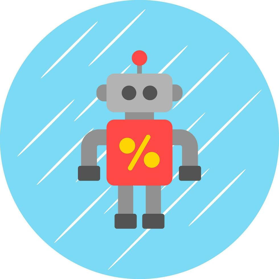 Discounted Robot Vector Icon Design