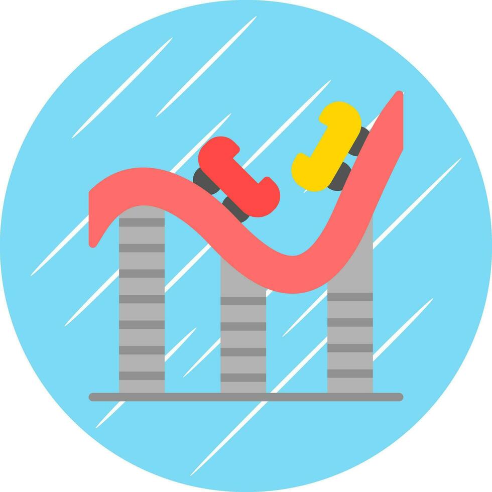 Shopping Roller Coaster Vector Icon Design