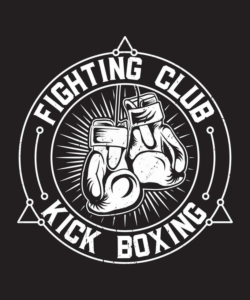 Fighting Club Kick Boxing vector