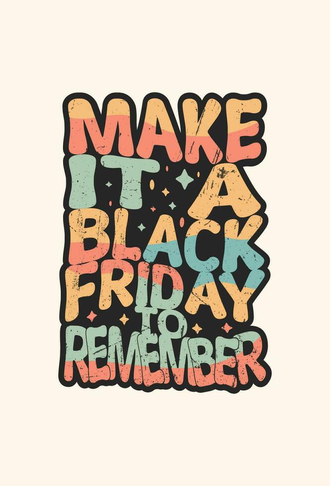 vector black Friday vintage t shirt design template