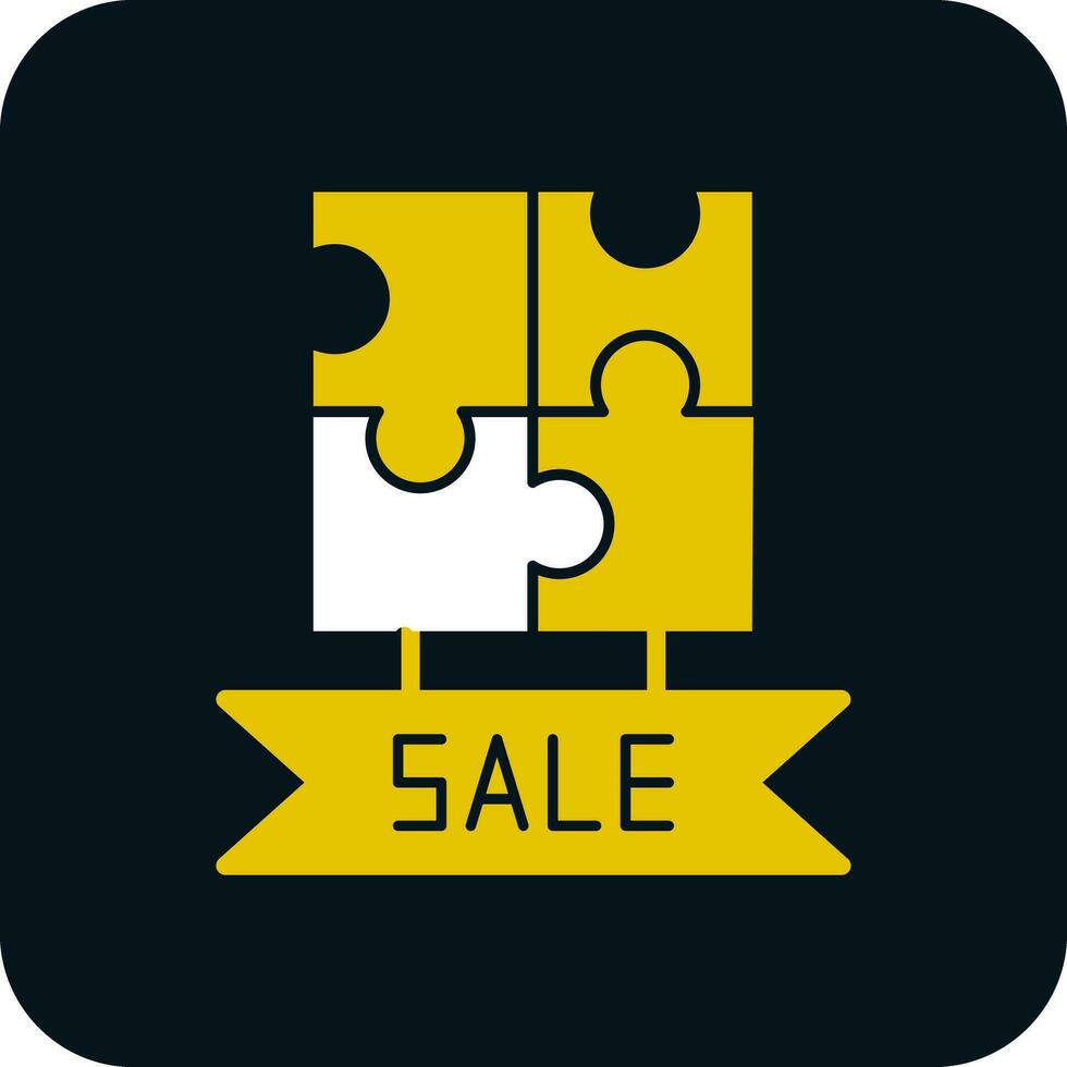 Sale Jigsaw Puzzle Vector Icon Design