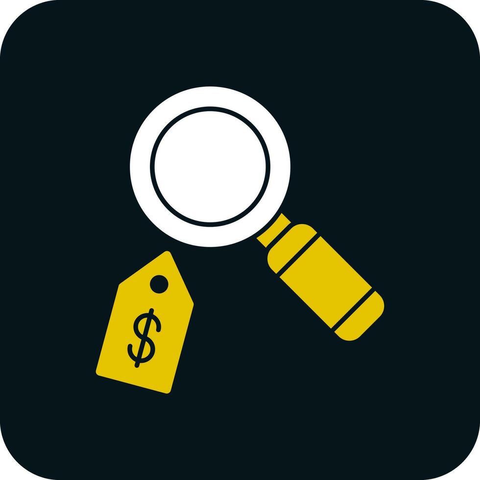 Price Magnifying Glass Vector Icon Design