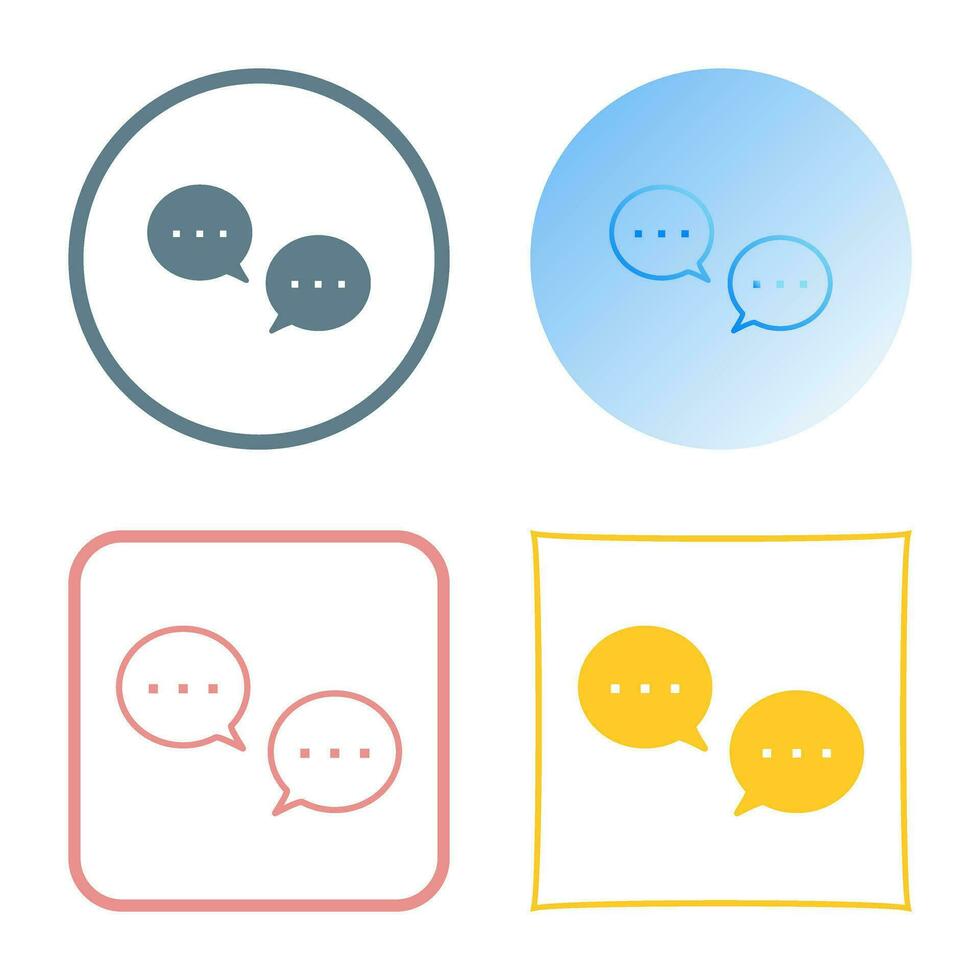 Unique Conversation Bubbles Vector Icon