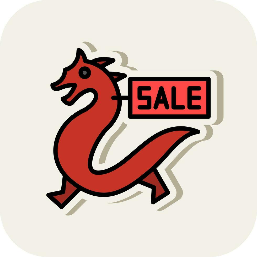 Sale Dragon Vector Icon Design