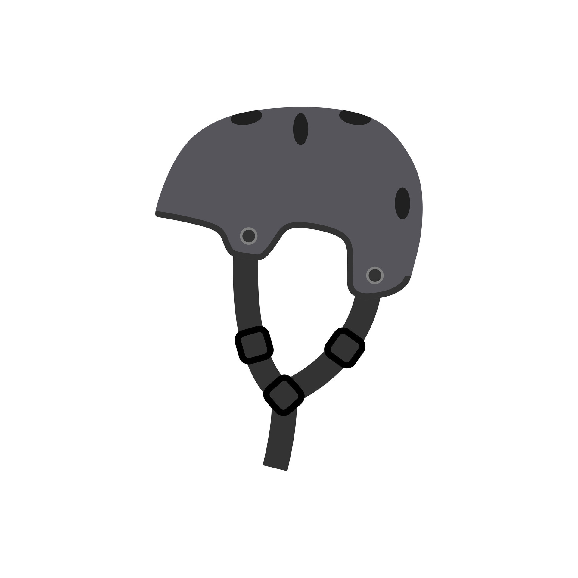 skateboard helmet flat design vector illustration. skate helm design