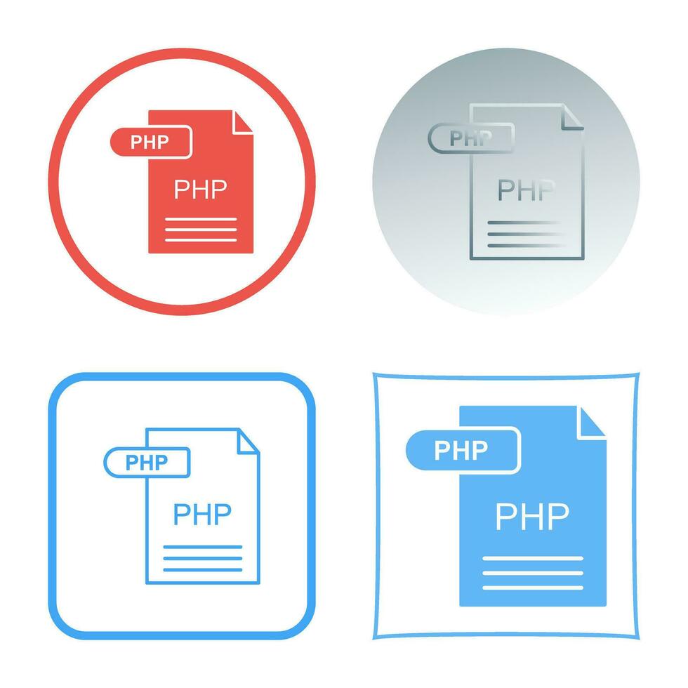 icono de vector de php