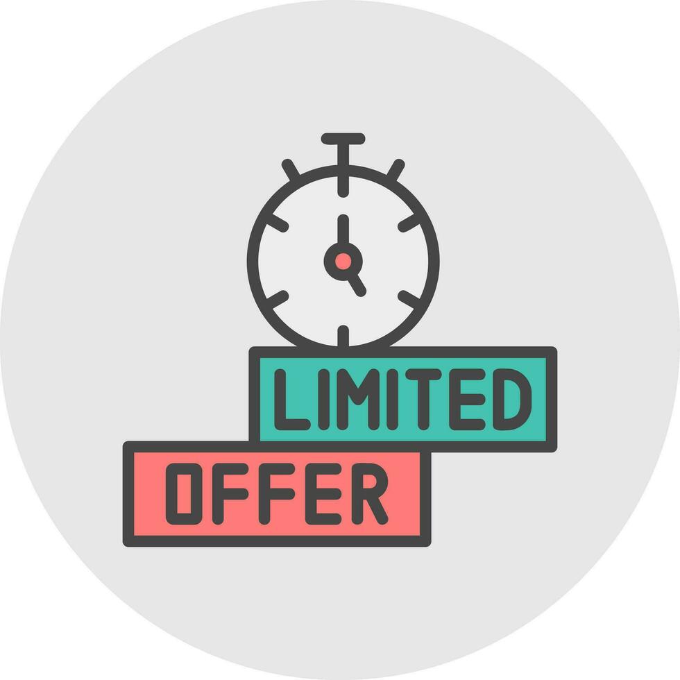 Limited Time Offer Vector Icon Design