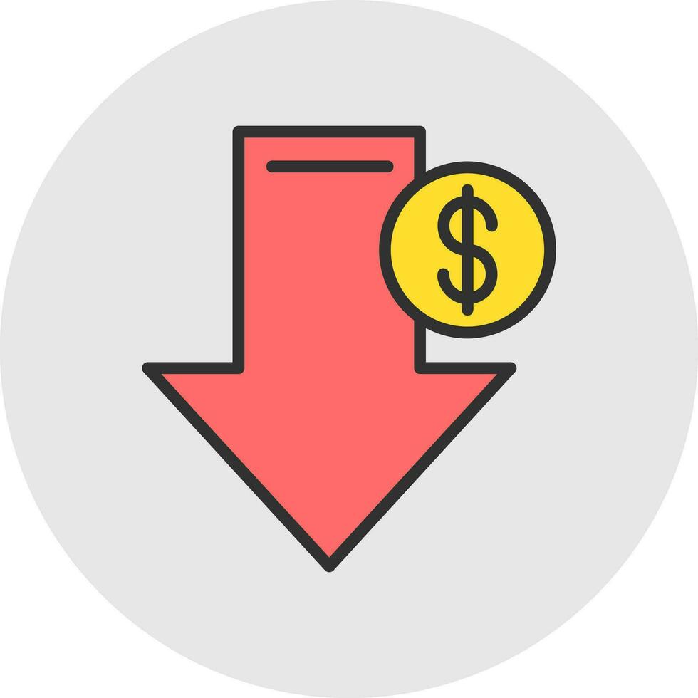 Price Drop Arrow Vector Icon Design