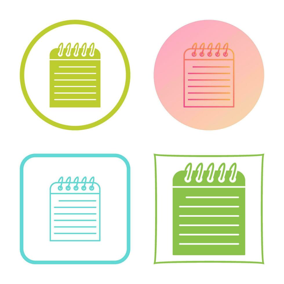 Unique Note Vector Icon