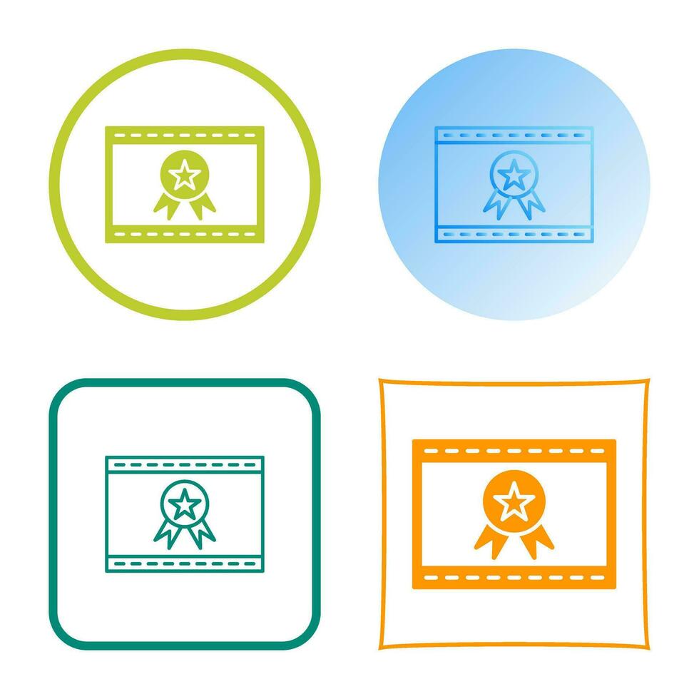 Unique Web Award Vector Icon