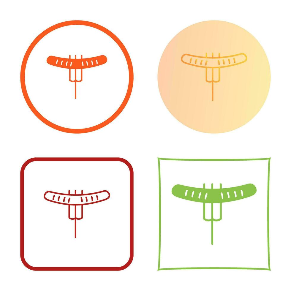 Sausage on Fork Vector Icon