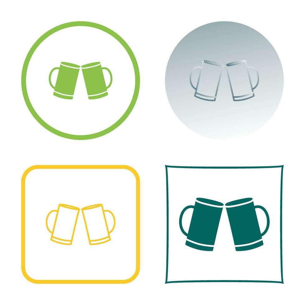 Beers Toasting Vector Icon