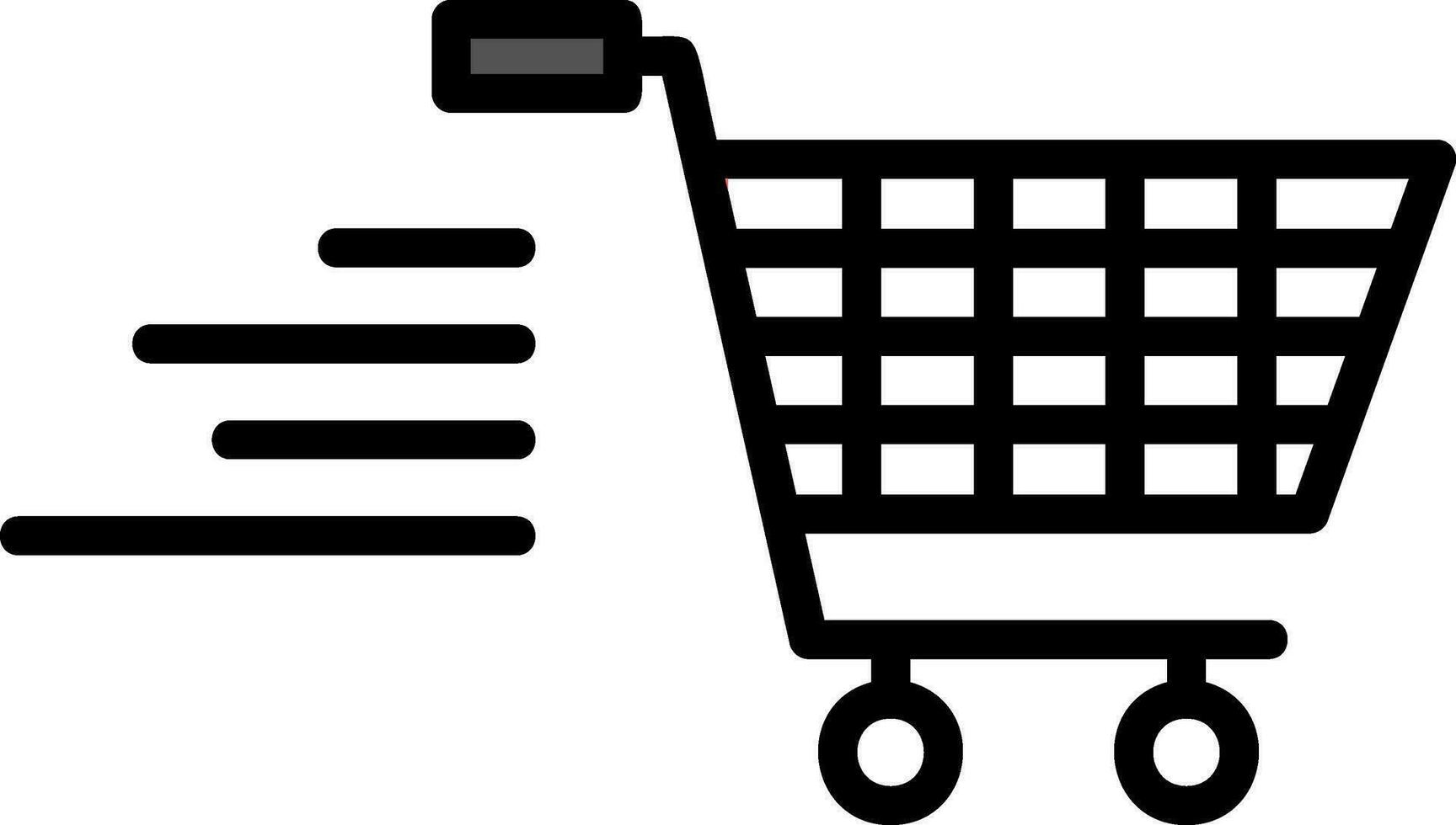 compras carretilla guión vector icono diseño