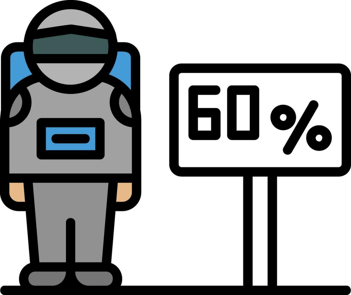 Discounted Astronaut Vector Icon Design