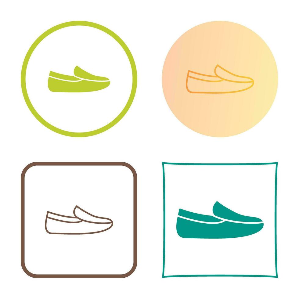 icono de vector de mocasines de hombres