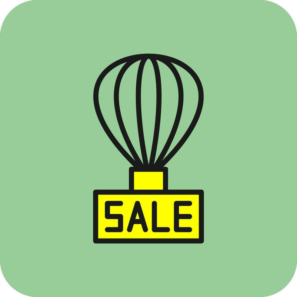 Sale Hot Air Balloon Vector Icon Design