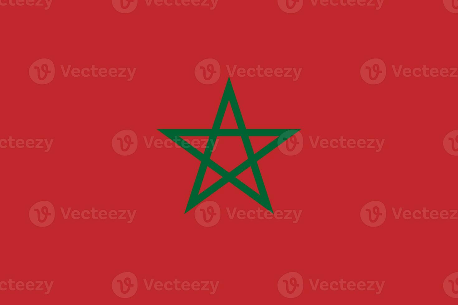 The official current flag of Kingdom of Morocco. State flag of Morocco. Illustration. photo