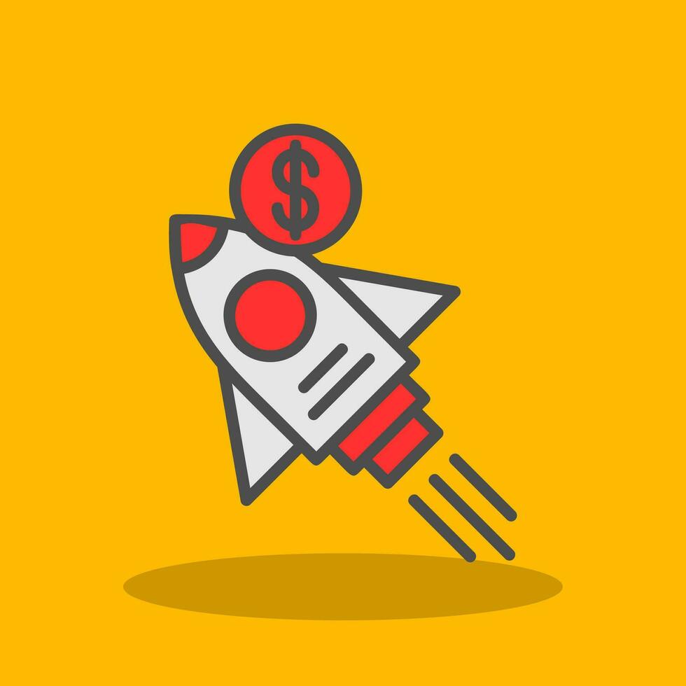 Sale Rocket Vector Icon Design