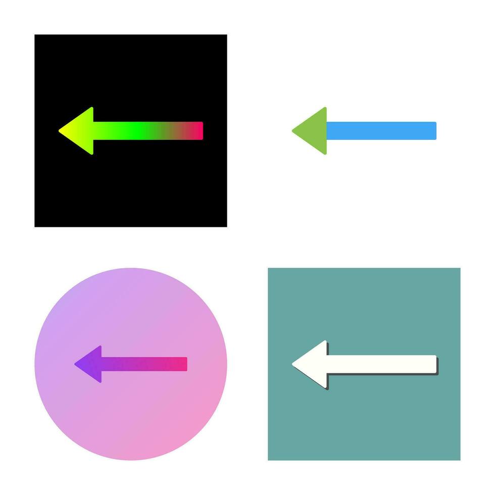 Unique Left Arrow Vector Icon