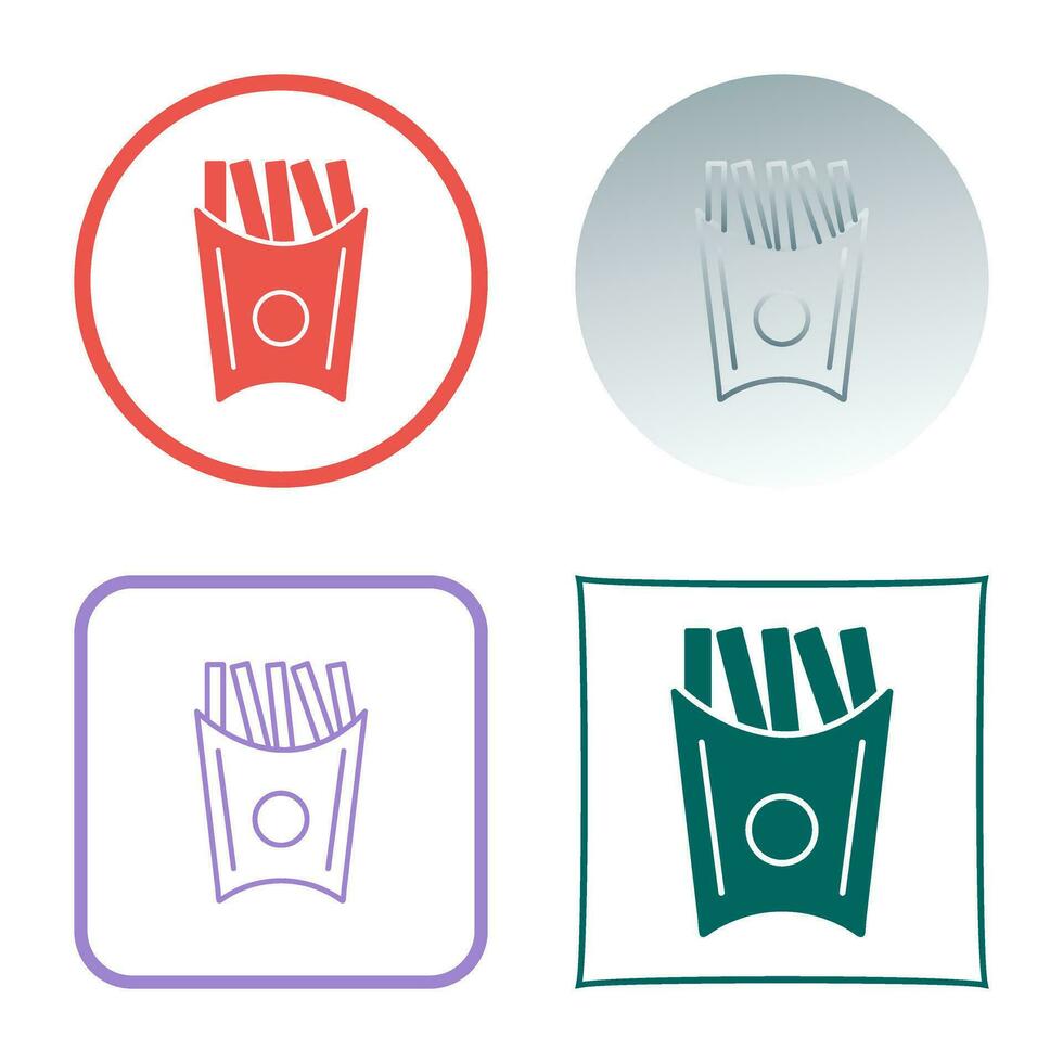 Unique French Fries Vector Icon