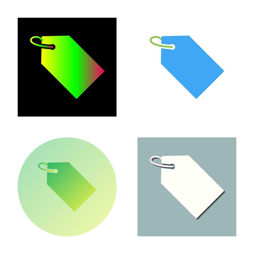 Unique Tag Vector Icon