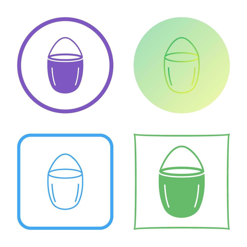 Unique Water Bucket Vector Icon