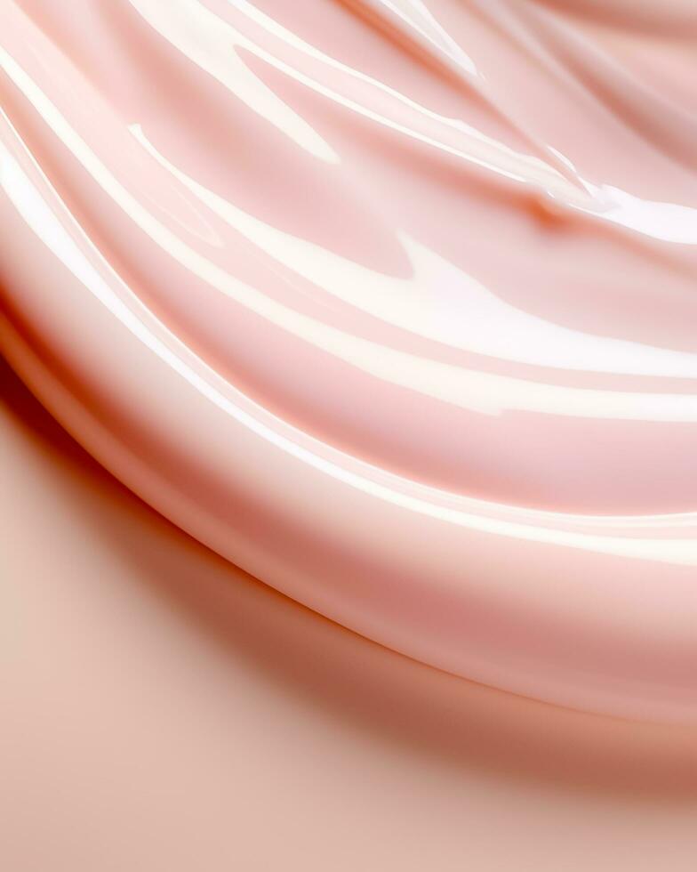 Shiny and moisturizing cream with a touch of grandient pink , 3d render photo