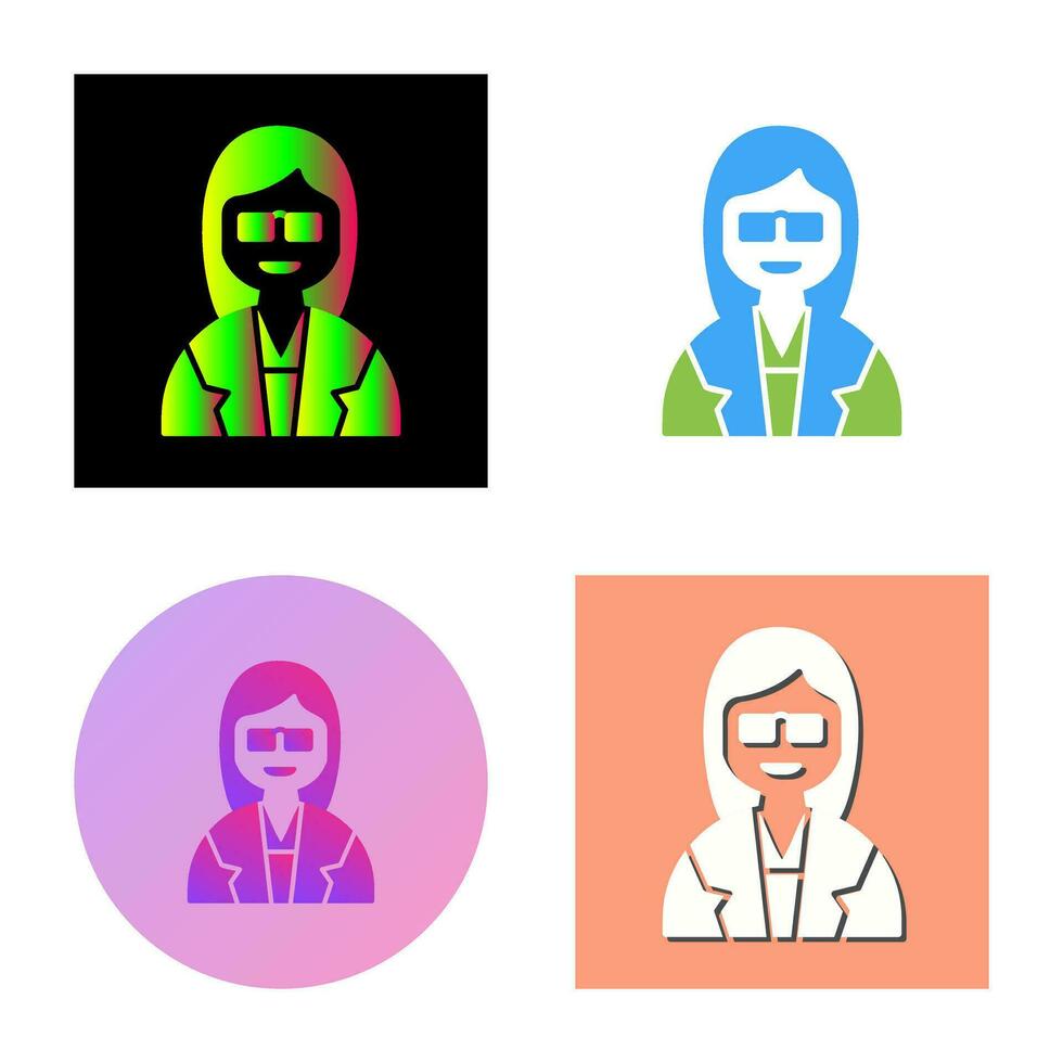 Unique Female Professor Vector Icon