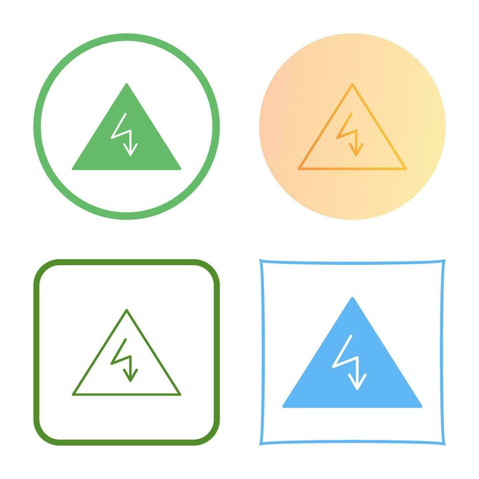 Unique Electricity Danger Vector Icon