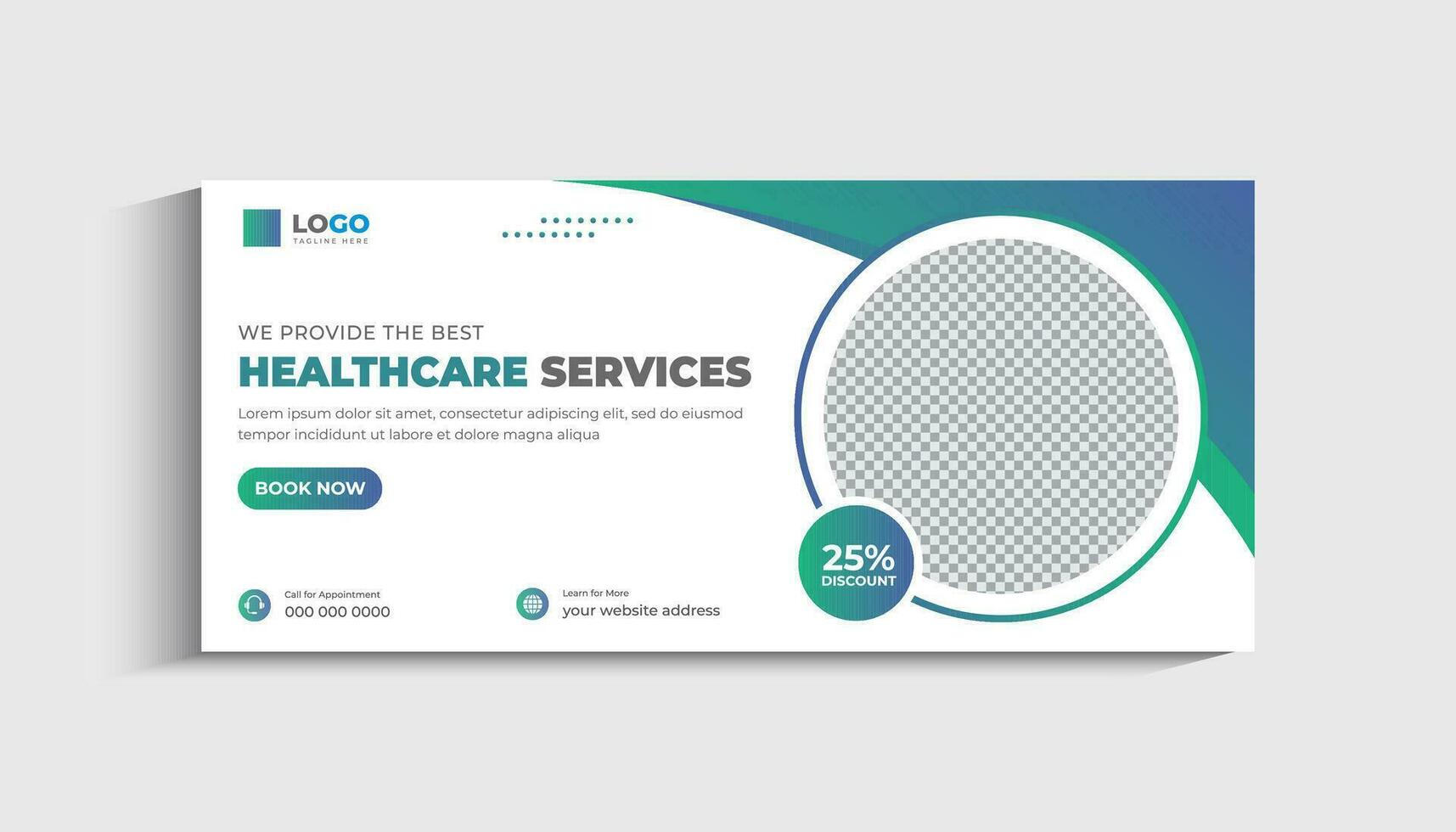 Medical and Healthcare social media Cover and Web Banner template vector