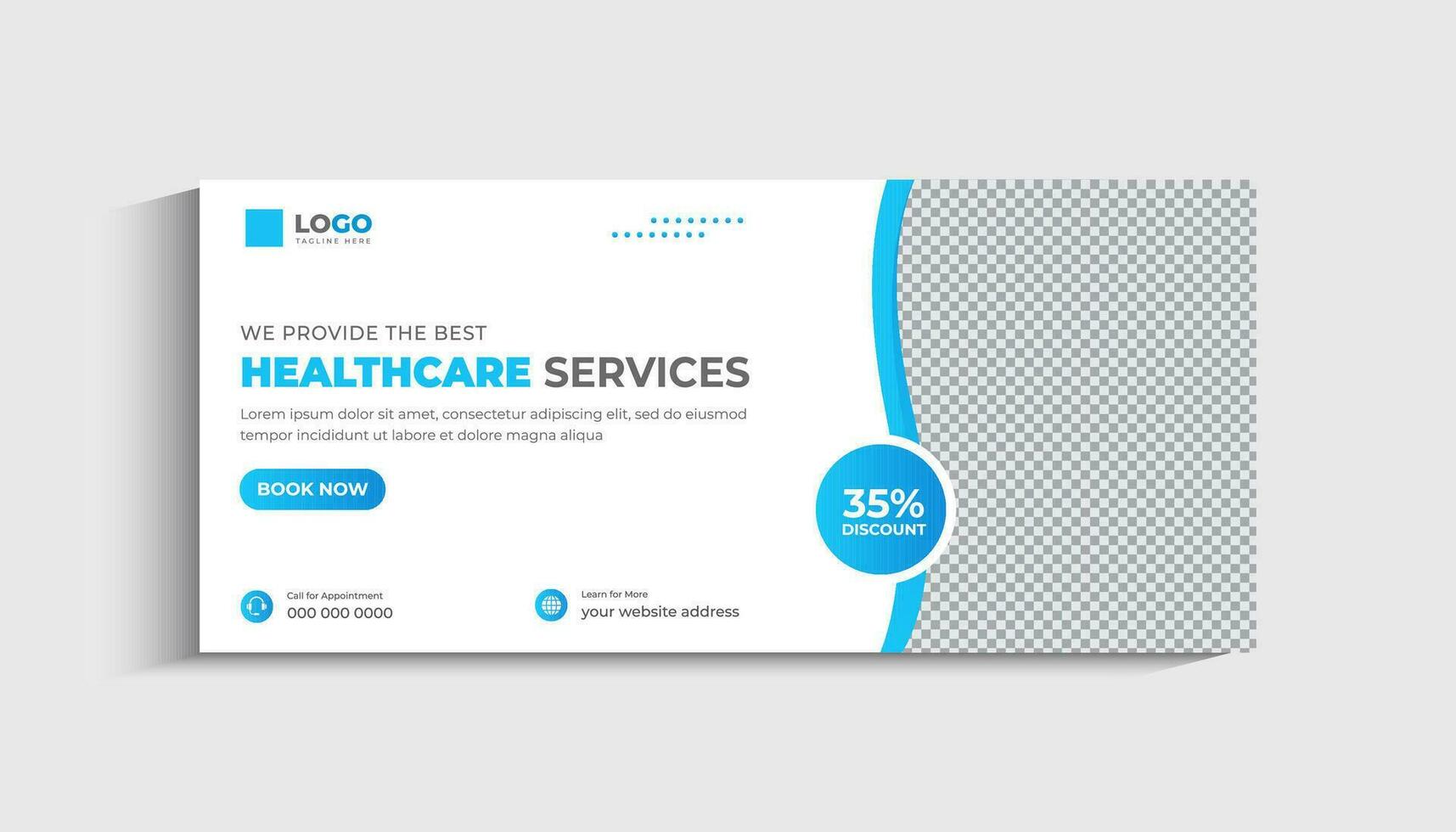 Medical and Healthcare social media Cover and Web Banner template vector
