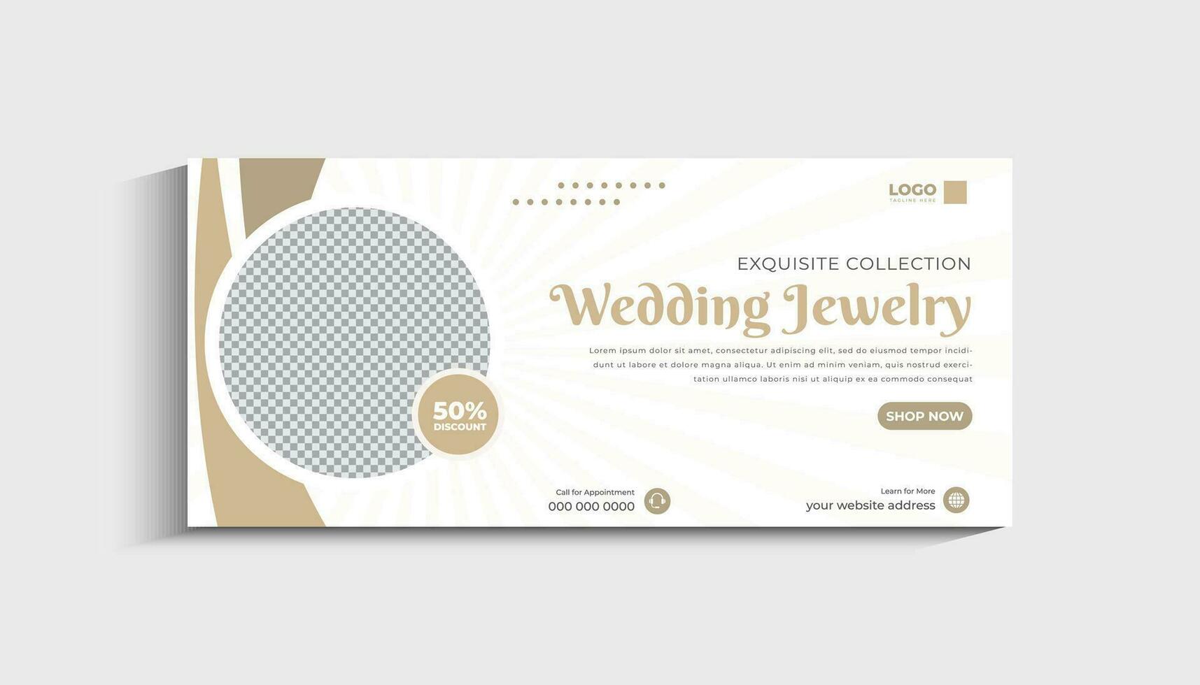 Jewelry Business Cover Banner design Template vector