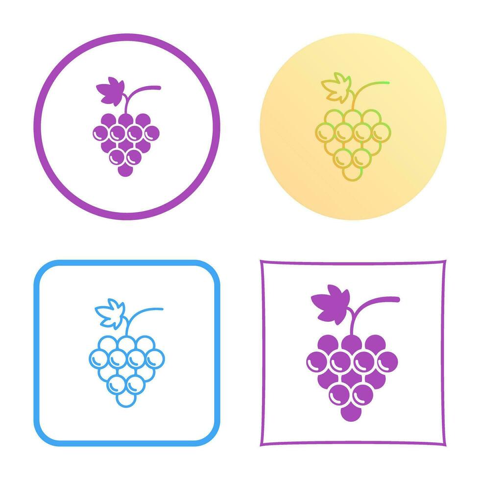 icono de vector de uvas